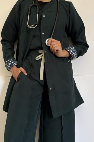 formal scrub- jacket- اخضر غامق