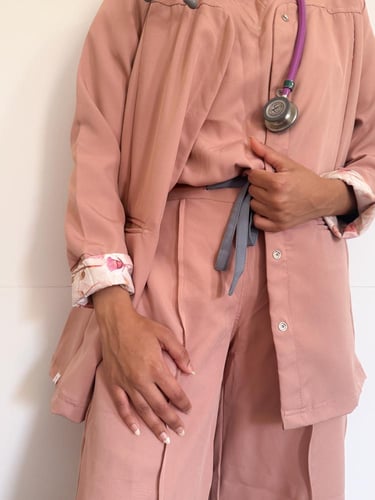 Formal scrub- jacket- مشمشي