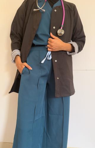 Formal- scrub- jacket- Caribbean blue