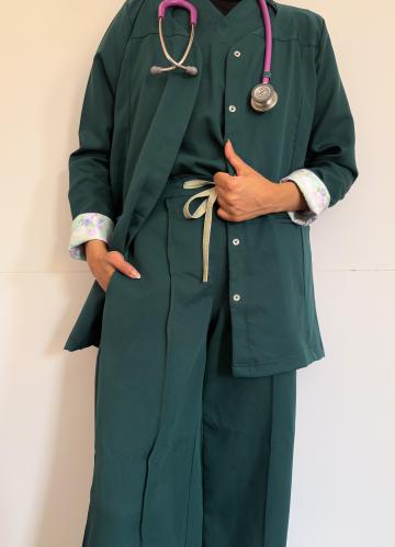 Formal-scrub - jacket- اخضر عشبي