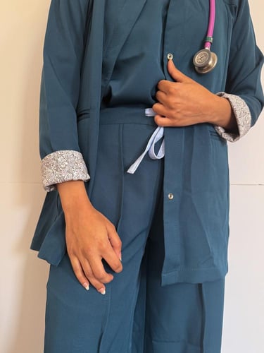 Formal- scrub- jacket- Caribbean blue