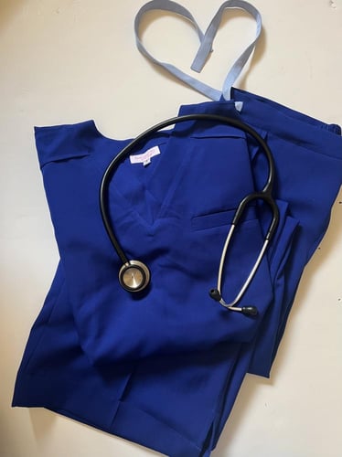 Formal scrub - ازرق غامق