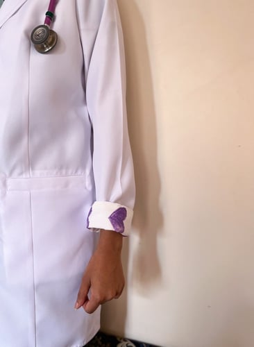 لابكوت قلوب بنفسجيه