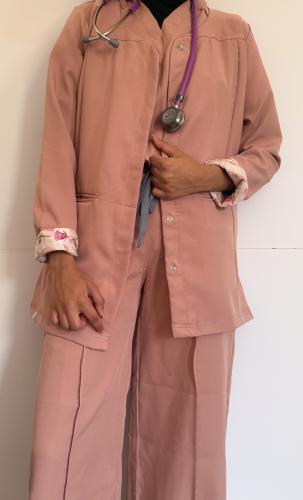 Formal scrub- jacket- مشمشي