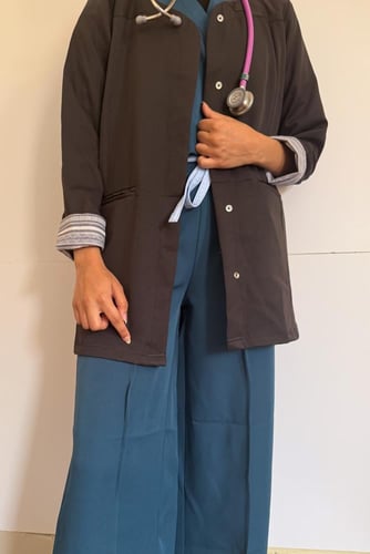 Formal- scrub- jacket- Caribbean blue