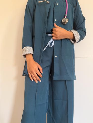 Formal- scrub- jacket- Caribbean blue