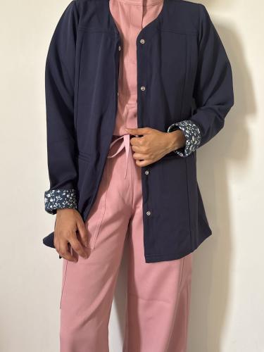 scrub- jacket passion زهري وكحلي
