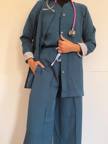 Formal- scrub- jacket- Caribbean blue