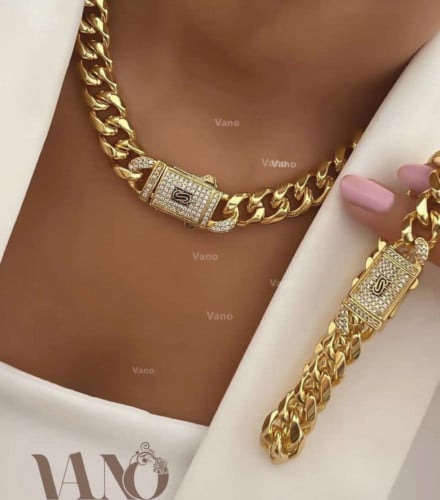 طقم مطلي ذهب جودة عالية