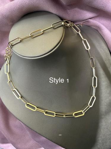 عرض طقم جنزير سلسال وأسوار سادة مطفي