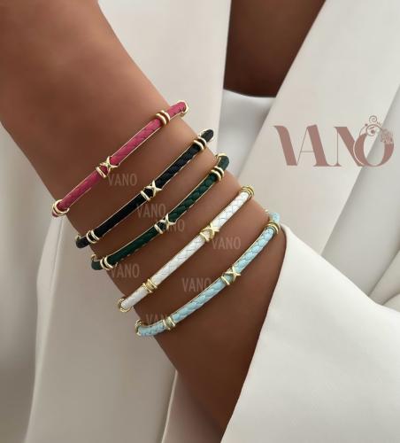 اساور مطلية مع جلد جودة عالية