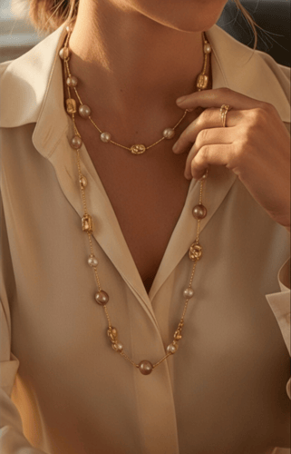 سلسال طويل مع حجر