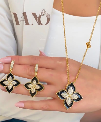 سلسال + حلق مطلي عيار 21