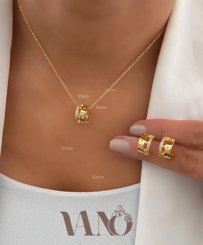 طقم مطلي عيار 21