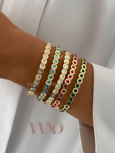 اساور مطاط مطلي قياس 16-17