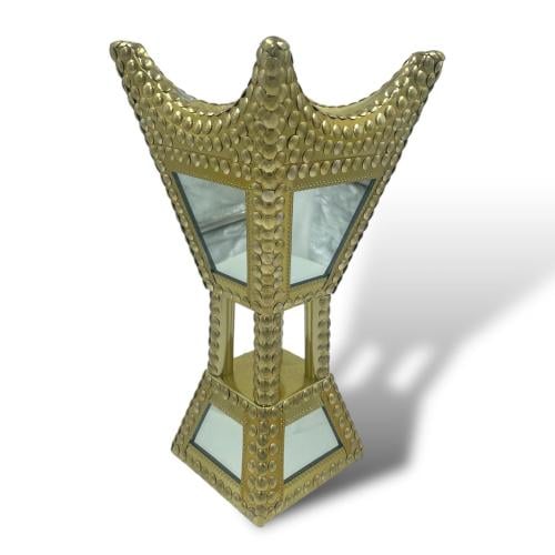 مبخرة مرايتين على الطراز القديم ذهبي