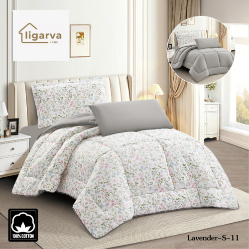 لحاف لافندر نفر قطن 100%LAVENDR-S-11