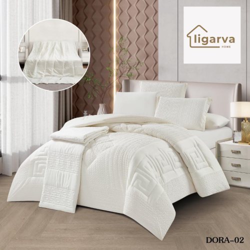 Dora quilt, two people, crispy, DORA-02