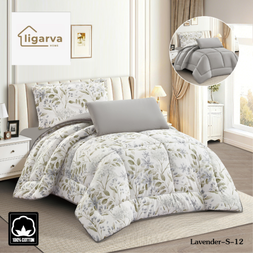 لحاف لافندر نفر قطن 100%LAVENDR-S-12