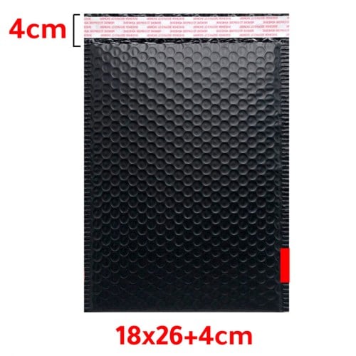 ظروف شحن مبطنة بفقاعات هوائية لون اسود مقاس 18X26