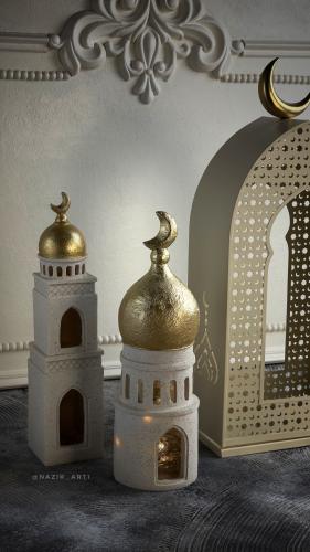 مأذنة رمضان لون بيج / 30*9
