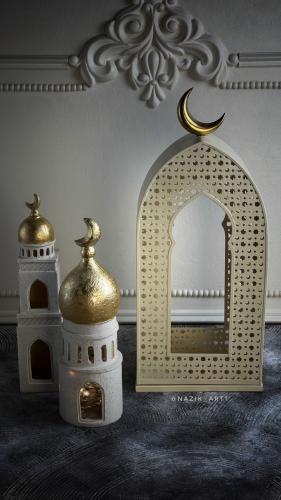 فانوس رمضاني كبير بيج/ 40*19