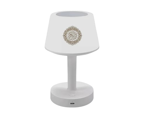 مصباح مكتبي مكبر صوت سماعة أذان - أبيض