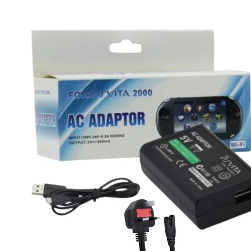 شاحن حائط مع كابل USB لجهاز بلايستيشن فيتا PCH-2000