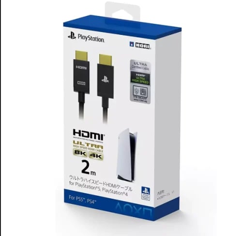 كابل HDMI 2.1 2mلجهاز بلاي ستيشن 5 من باور ايه مرخ...
