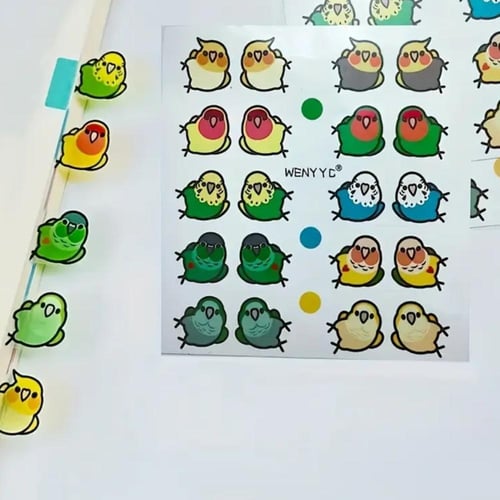 فواصل للكتب على شكل ببغاء ( عشرة فواصل )