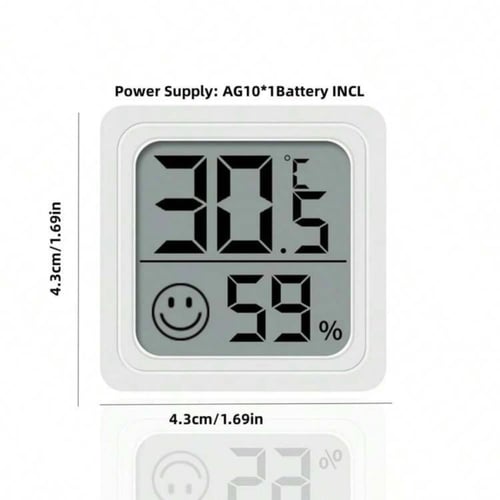 جهاز قياس الحرارة والرطوبه بحجم صغير مناسب داخل ال...
