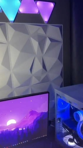 3D panel قطعة 12 ابيض