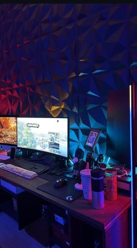 3D panel قطعة 12 اسود