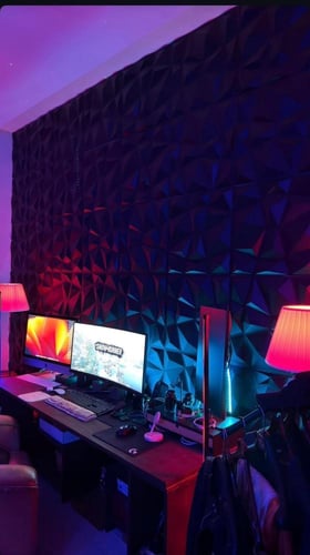 3D panel قطعة 1 اسود