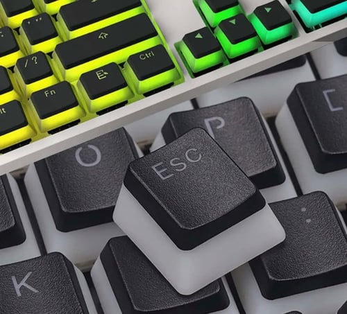 كي كابس شفاف اسود - keycaps black