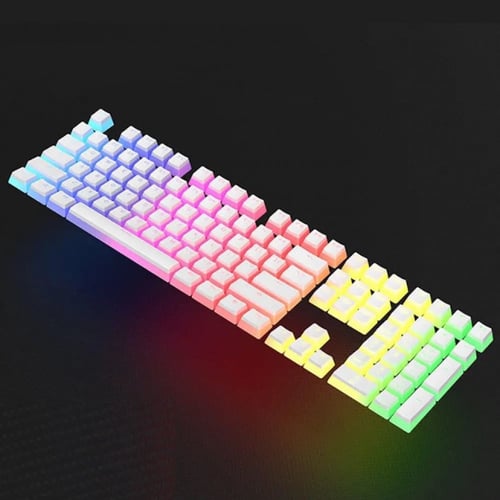 كي كابس شفاف ابيض - keycaps white
