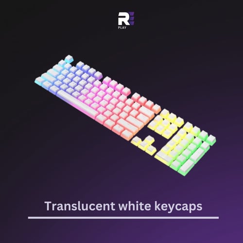 كي كابس شفاف ابيض - keycaps white
