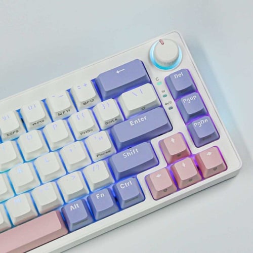 keyboard ZA68 Pro Purple, pink and white 68%