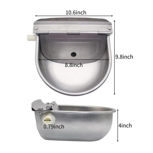 وعاء شرب ستانلس ستيل اوتوماتيكي مقاوم لصدا | سعة 2...