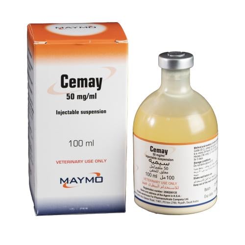 سيماي Cemay 50 mg/ml حقن بيطرية للخيول، مضاد حيوي...