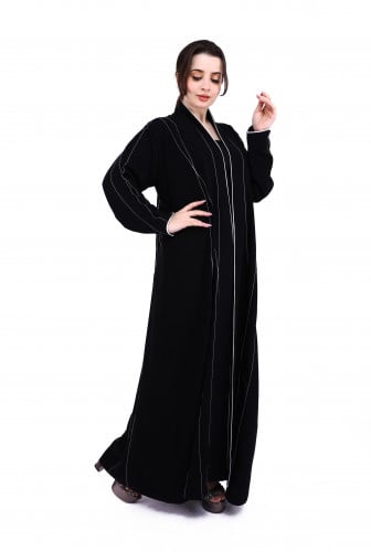 عباية قماش باربي قيطان ابيض