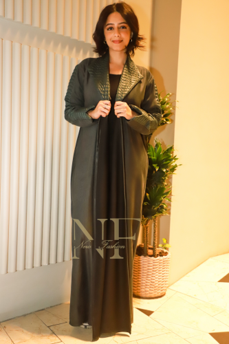 عباية شموة تحديد كم قماش طبي +ياقة قلاب