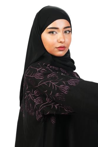 عباية لف قماش كتان تطريز