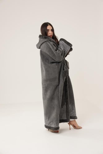 فروه نسائي قماش مخمل كريستال