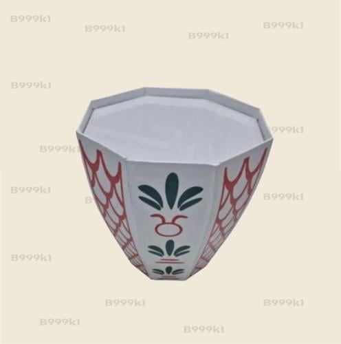 صينيه ضيافه خشب بشكل فنجان مقاس 25*25 سم