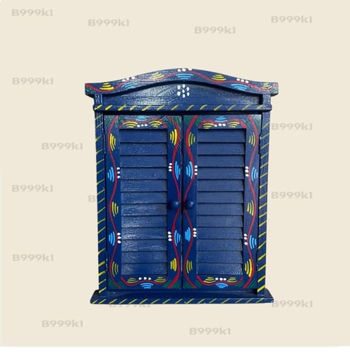 مرآه خشب ملون بشكل جميل مقاس 50*40سم