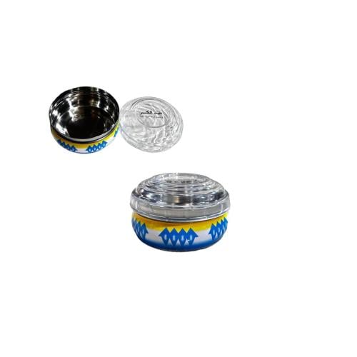 مطبقية تراثي ازرق غطاء شفاف 10 سم