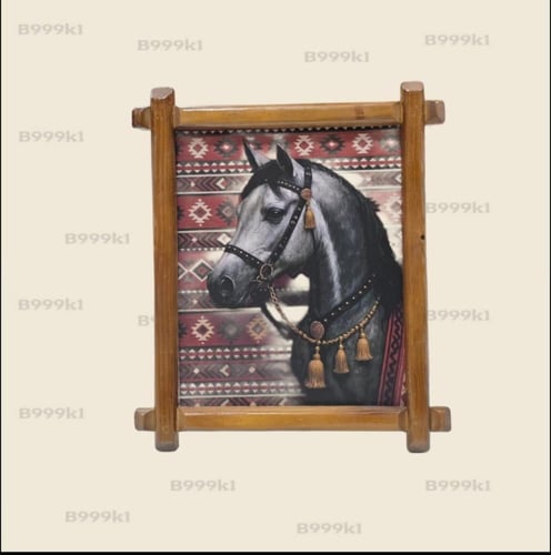 لوحه شعبيه تراثيه مقاس 45 *55 سم