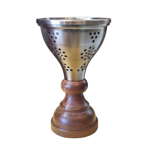 مبخره استيل وخشب 15 سم وسط