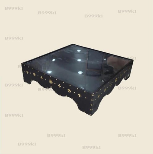 طاولة خدمة 80*80سم زجاج